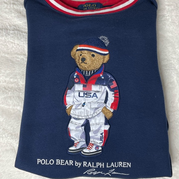 Polo Ralph Lauren Other - Ralph Lauren Team USA Polo Bear Olympic Ceremony Fleece Sweater Sweatshirt